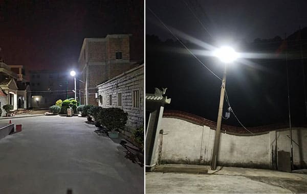 100 set di lampioni a Led da 100w per illuminare le strade di campagna