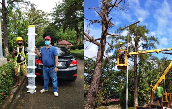 135 set di progetti di lampioni solari da 80w su strade rurali in malesia