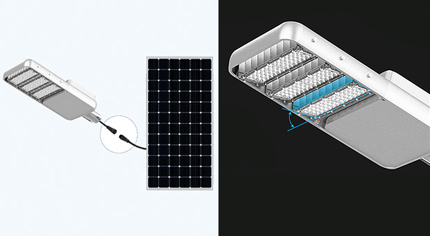 Vantaggi dell'iluminazione pubblica solare divisa ad angolo regolabile (SSL-I)