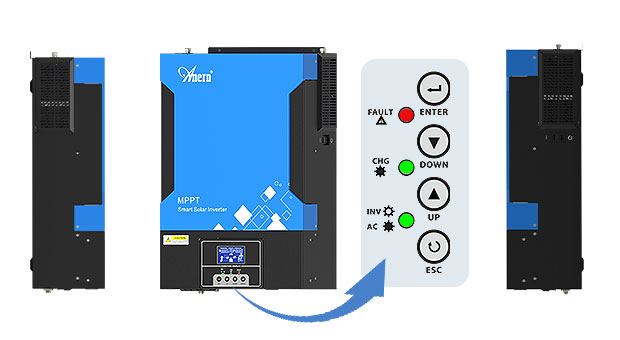 Vantaggi dell'inverter solare ibrido LCD rimovibile 3.6KW-6.2KW