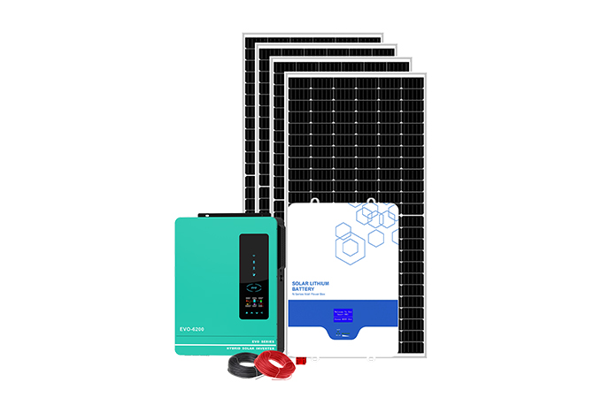 Sistema di energia solare domestica Off-grid batteria al litio 4-10kw