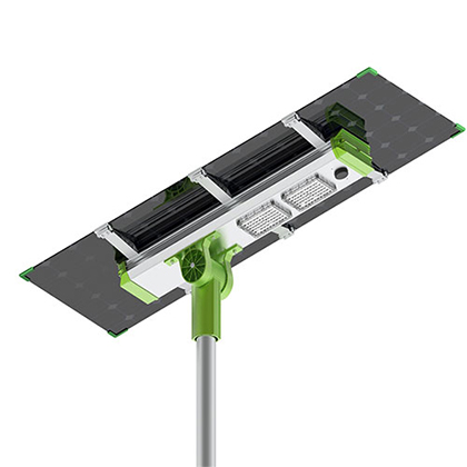 Lampione stradale solare diviso a pannello bifacciale 150w 200w (SLX)