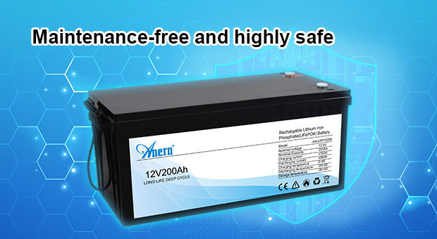 Vantaggi della batteria al litio ANERN 200AH