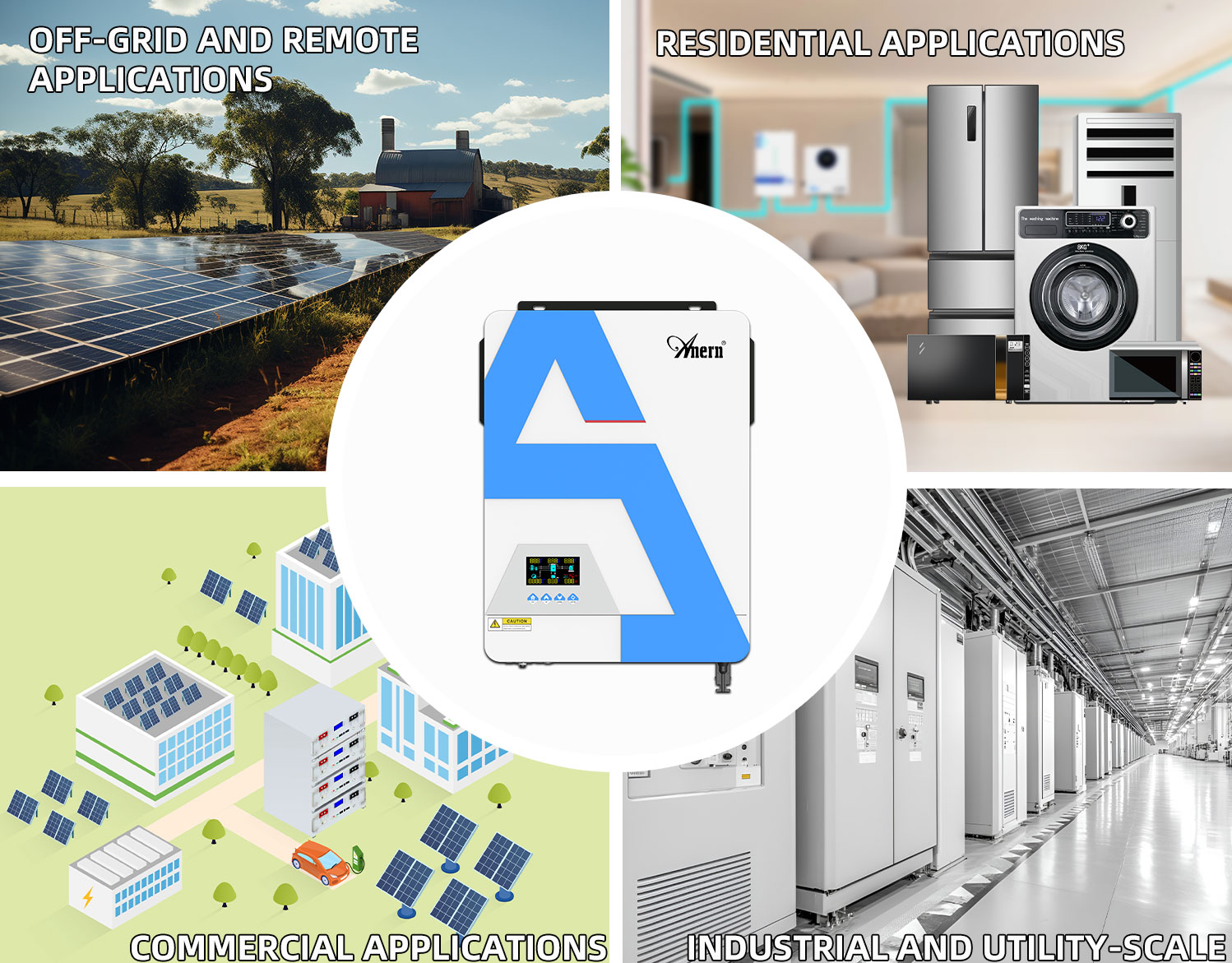 Applicazione dell'inverter solare fotovoltaico