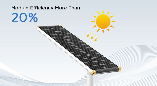 Vantaggi del lampione solare integrato ad alta efficienza tutto-in-uno（SLB）
