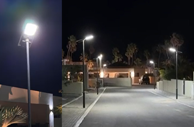 Anern 120 set di lampade stradali solari SLZ da 60W a Curaçao