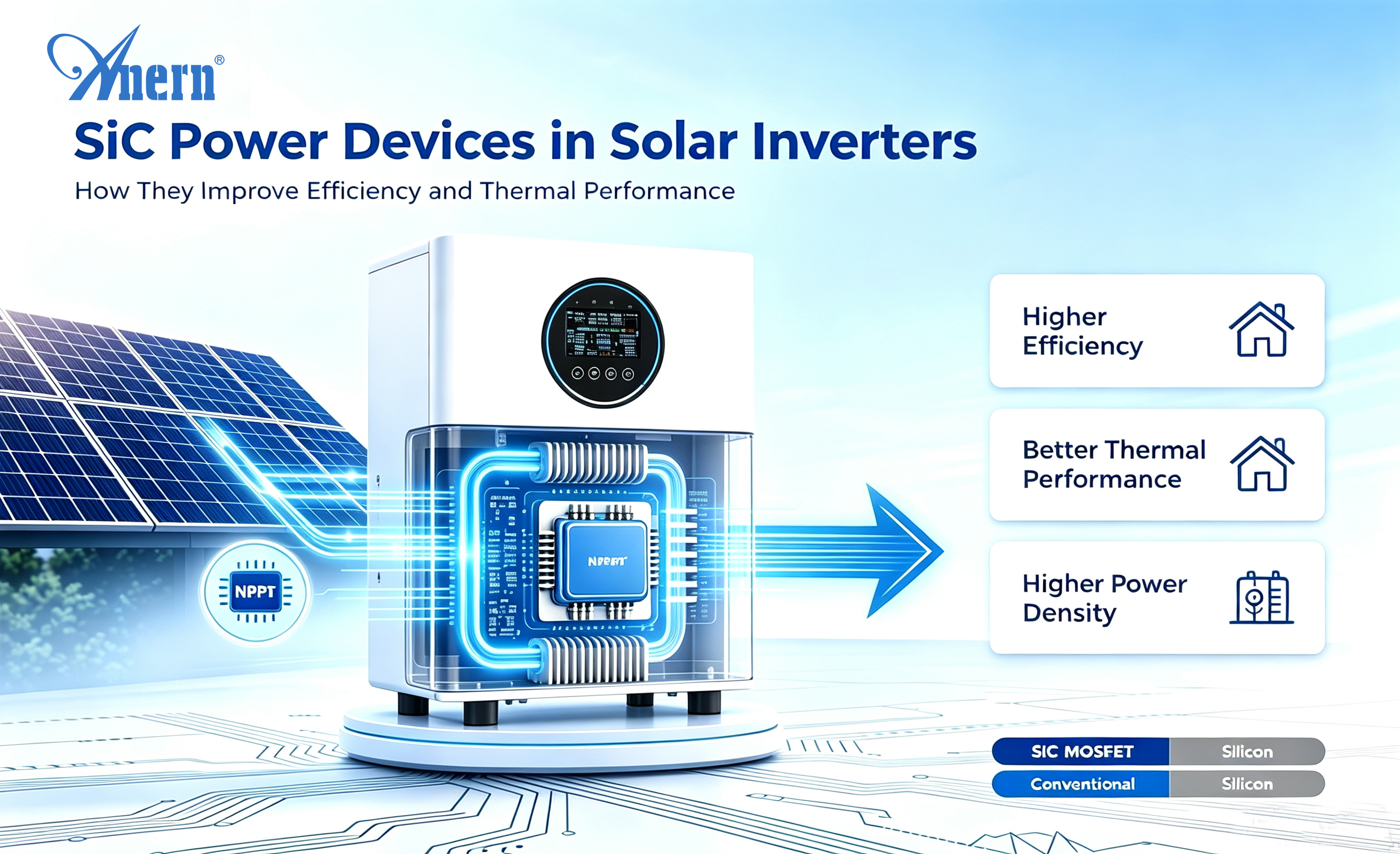 Dispositivi di potenza SiC negli inverter solari: come migliorano l'efficienza e le prestazioni termiche