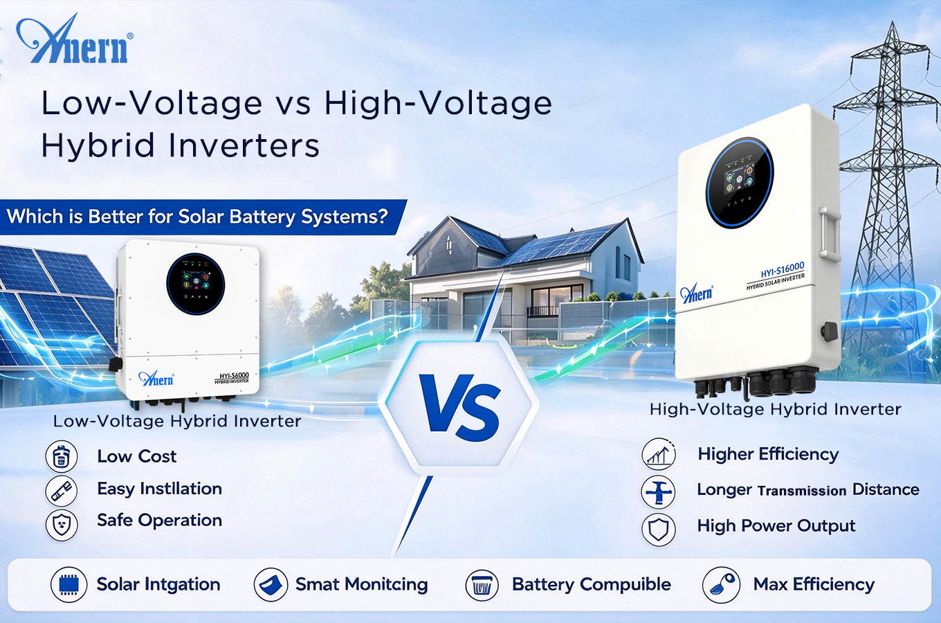 Inverter ibridi a bassa tensione e ad alta tensione: quale è migliore per i sistemi solari con batteria?