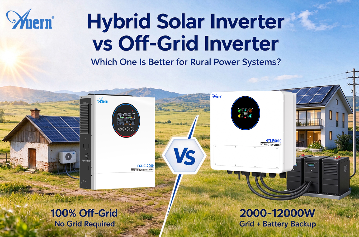 Inverter solare ibrido vs inverter off-grid: quale è meglio per i sistemi di alimentazione rurale?
